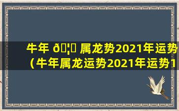 牛年 🦉 属龙势2021年运势（牛年属龙运势2021年运势12生肖 🐶 ）